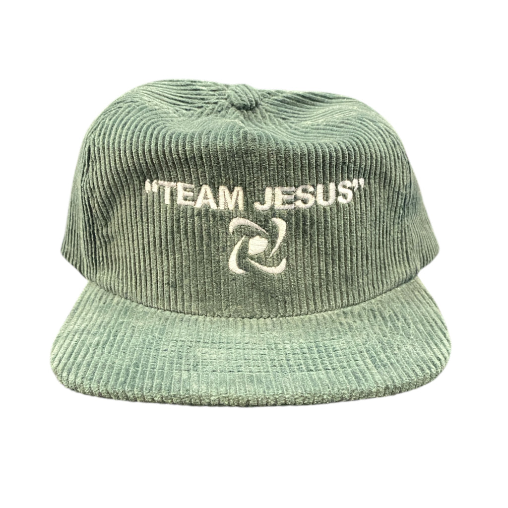 Green Team Jesus Corduroy Adjustable Hat