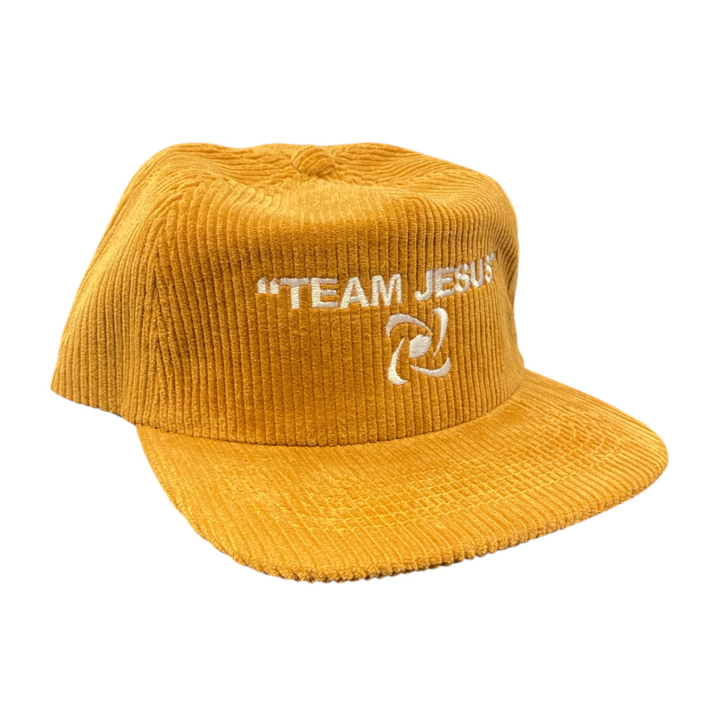 Khaki Team Jesus Corduroy Adjustable Hat
