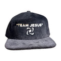 Black Team Jesus Corduroy Adjustable Hat